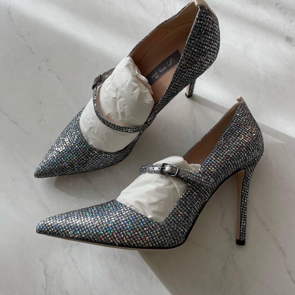 Sarah Jessica Parker Nirvana 70 Pumps in Glitter-fabric Size 38